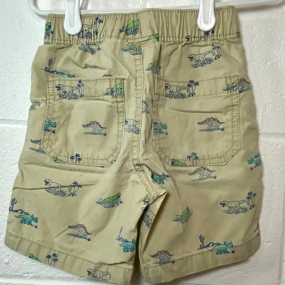 The Children's Place Khaki Shorts with Dinosaur Print Size 3T